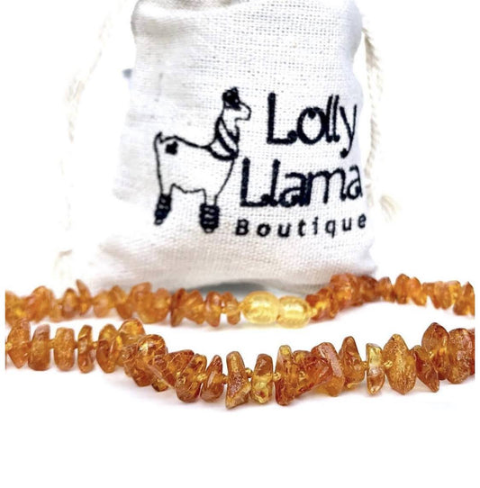 *CLEARANCE* Amber Teething Necklace - Honey Chipbead Necklace