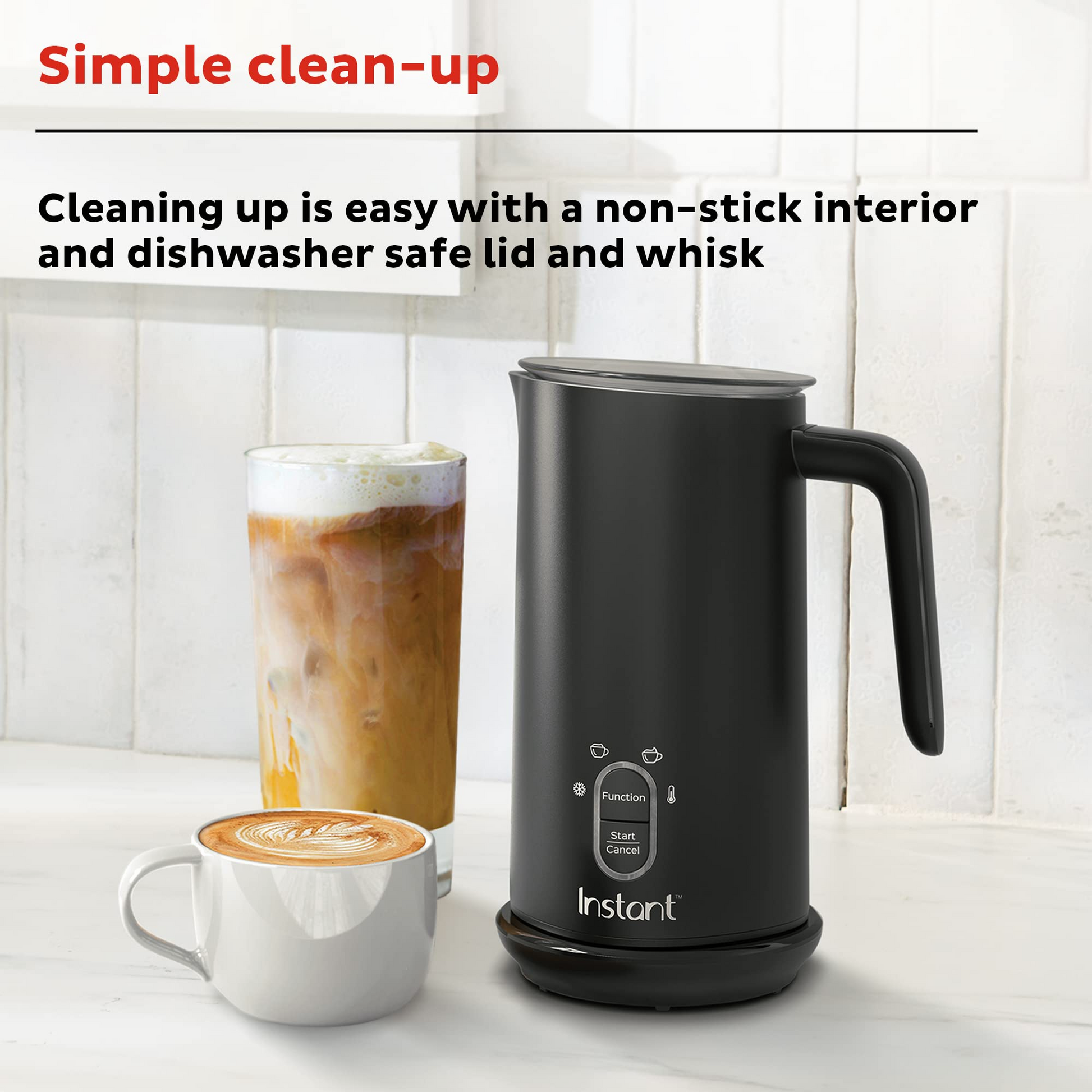 Milk Frother 4 in 1 Electric Milk Steamer Automatic Hot & Cold Foam Maker and Milk Warmer for Latte, Cappuccinos, Macchiato, Hot Chocolate Milk